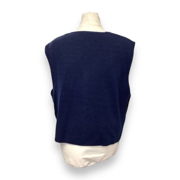 Laura Scott Women’s Tartan Plaid Button Front Vest VTG 90s Academia Preppy XL - Picture 6 of 8